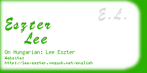 eszter lee business card